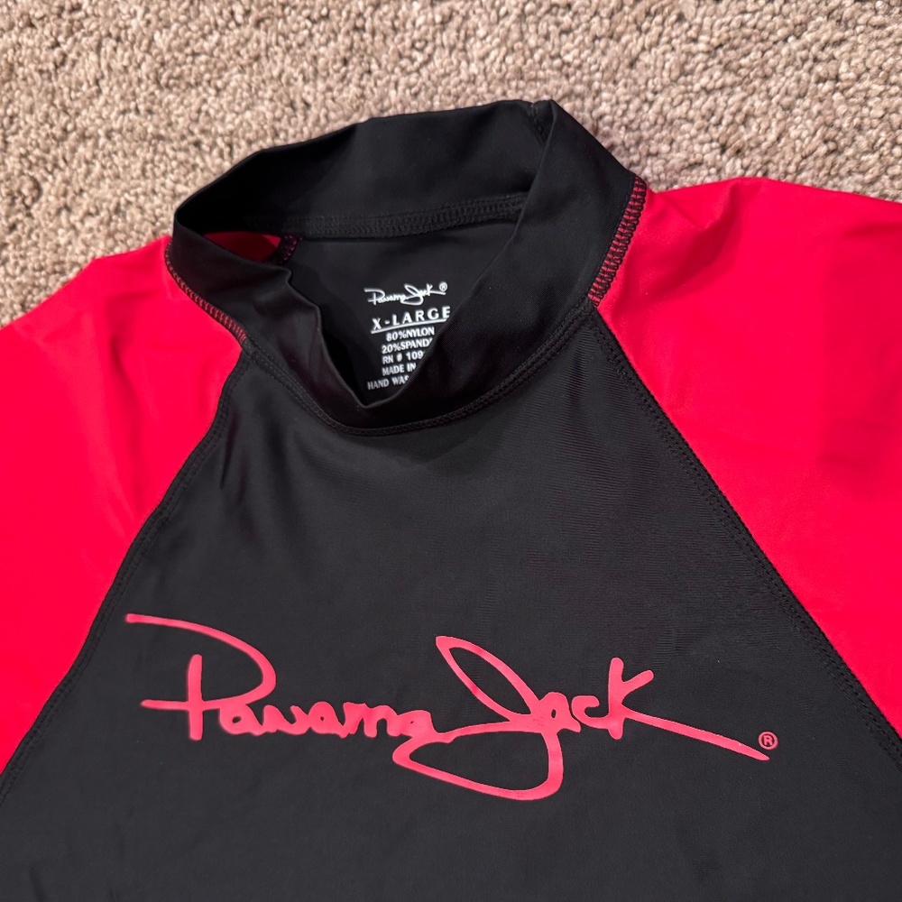 ❤️❤️ 3/$25 Youth Panama Jack XL swim shirt/rash guard short sleeve red